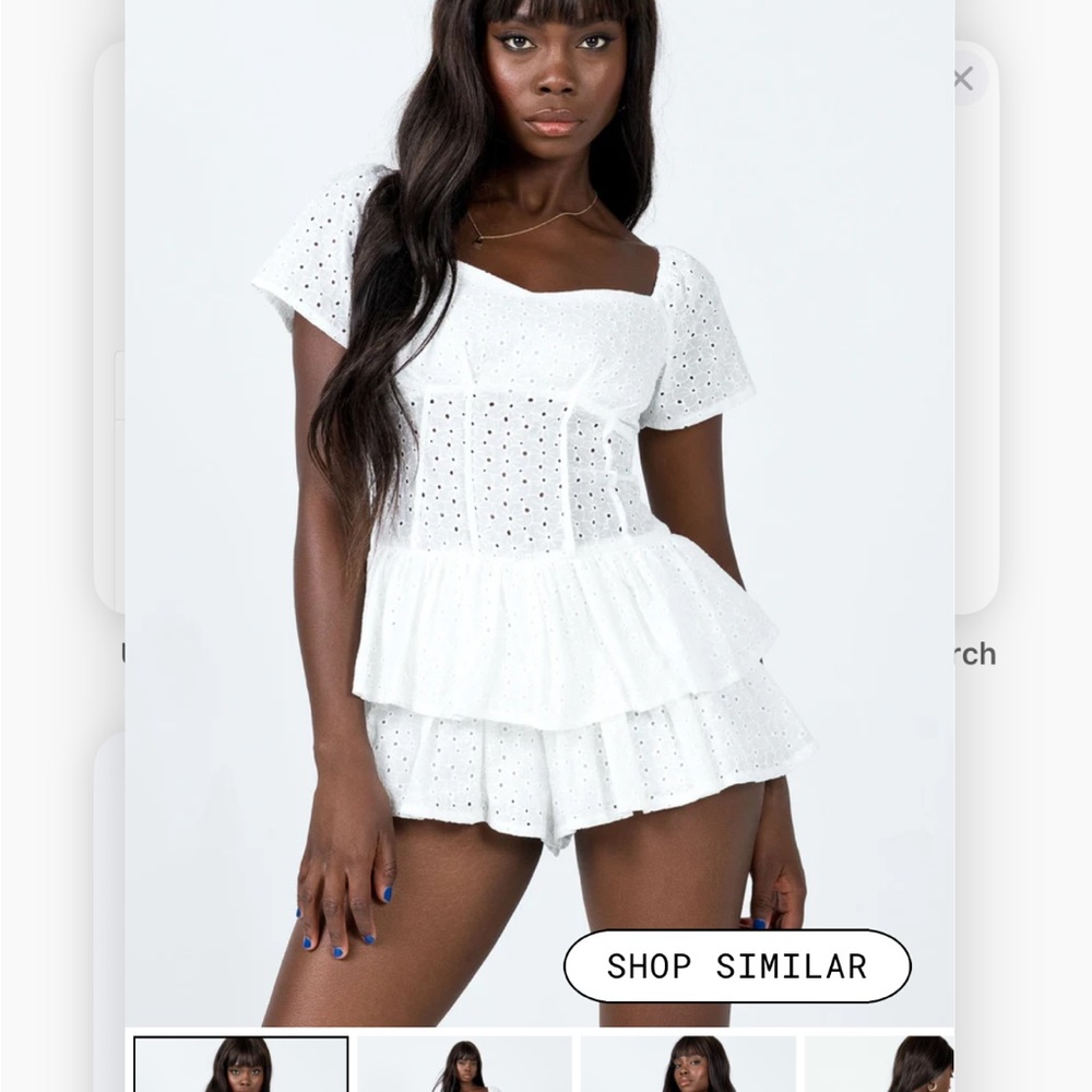 Princess Polly— Alaina Romper White